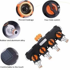 READCLY Répartiteur En 4 Voies, Utilitaire Extérieur Raccord De Tuyau Débit D'eau Réglable Et Verrouillable, Séparateur De Tuyau D'arrosage, Distributeur Pour L'irrigation Du Jardin Pour Jardin 9 READCLY Répartiteur En 4 Voies, Utilitaire Extérieur Raccord De Tuyau Débit D'eau Réglable Et Verrouillable, Séparateur De Tuyau D'arrosage, Distributeur Pour L'irrigation Du Jardin Pour Jardin -Tuyau d'arrosage Soldes 57815254 3