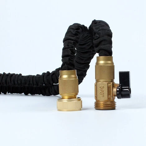 GRID COOL Tuyau Arrosage Extensible, 50ft Tuyau D'arrosage Tube En Latex à 3 Couches Avec Pistolet 8 Fonctions, Tuyau Magique Extensible, Support De Tuyau, Anti-fuite, Pour Jardinage, Voiture (Noir50FT) 5 GRID COOL Tuyau Arrosage Extensible, 50ft Tuyau D'arrosage Tube En Latex à 3 Couches Avec Pistolet 8 Fonctions, Tuyau Magique Extensible, Support De Tuyau, Anti-fuite, Pour Jardinage, Voiture (Noir50FT) – Image 3