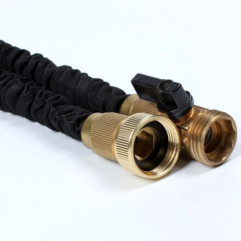 GRID COOL Tuyau Arrosage Extensible, 50ft Tuyau D'arrosage Tube En Latex à 3 Couches Avec Pistolet 8 Fonctions, Tuyau Magique Extensible, Support De Tuyau, Anti-fuite, Pour Jardinage, Voiture (Noir50FT) 6 GRID COOL Tuyau Arrosage Extensible, 50ft Tuyau D'arrosage Tube En Latex à 3 Couches Avec Pistolet 8 Fonctions, Tuyau Magique Extensible, Support De Tuyau, Anti-fuite, Pour Jardinage, Voiture (Noir50FT) – Image 4