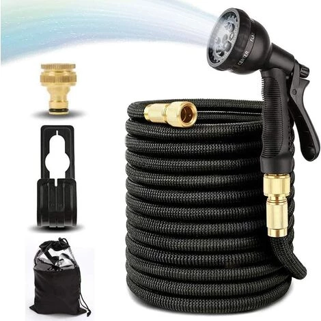 AOUGO Tuyau D'arrosage Flexible De 30 M Tuyau D'arrosage Extensible Avec 8 Fonctions Tuyau D'eau De Pulvérisation Pour L'irrigation Et Le Nettoyage Du Jardin Noir 1 AOUGO Tuyau D'arrosage Flexible De 30 M Tuyau D'arrosage Extensible Avec 8 Fonctions Tuyau D'eau De Pulvérisation Pour L'irrigation Et Le Nettoyage Du Jardin Noir