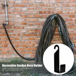 ENLENK Support De Tuyau D'arrosage Mural, Crochet De Support De Tuyau Avec Vis, Crochet De Jardin Pour Raccords De Conduite D'eau Télescopiques, Support De Fer Multifonctionnel -Tuyau d'arrosage Soldes 58844774 3