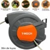 MONSTER SHOP Enrouleur Automatique Tuyau Arrossage Jardin 30M Mural Pivotant 180° Retractable - Orange -Tuyau d'arrosage Soldes 59456473 1