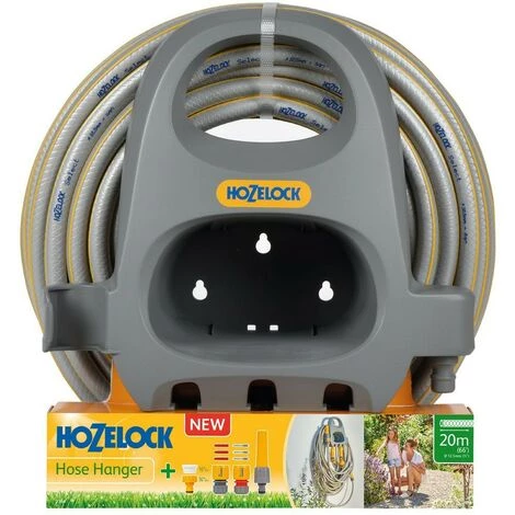 HOZELOCK Porte Tuyau Mural Avec Tuyau 20 Mètres Raccords Et Embout 3 HOZELOCK Porte Tuyau Mural Avec Tuyau 20 Mètres Raccords Et Embout