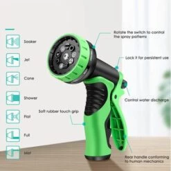 CATHERINE Tuyau Rétractable De Jardinage, Ensemble De Tuyau D'arrosage De Jardin, Tuyau De Lavage De Voiture Rétractable Domestique à Haute Pression(vert Noir 50 Pieds (15 M) + Accessoires) -Tuyau d'arrosage Soldes 59958119 2