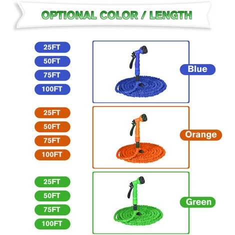 SUPERSELLER Tuyau D'arrosage Tuyaux D'arrosage Pour L'extérieur Tuyau D'arrosage Extensible De 25 Pieds Tuyau Flexible Pour Pelouse Avec Connecteur Pour Lavage De Voiture Arrosage De Jardin, Orange 25FT - Orange 25FT 5 SUPERSELLER Tuyau D'arrosage Tuyaux D'arrosage Pour L'extérieur Tuyau D'arrosage Extensible De 25 Pieds Tuyau Flexible Pour Pelouse Avec Connecteur Pour Lavage De Voiture Arrosage De Jardin, Orange 25FT - Orange 25FT – Image 3
