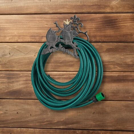 PESCE Porte Tuyau Chouette Support Pour Tuyau Jardin Mural Enrouleur Nostalgique Fonte HxlxP: 23 X 24 X 15 Cm, Gris 4 PESCE Porte Tuyau Chouette Support Pour Tuyau Jardin Mural Enrouleur Nostalgique Fonte HxlxP: 23 X 24 X 15 Cm, Gris – Image 2