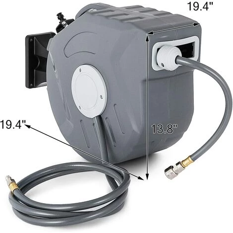 PESCE Dévidoir Mural Automatique, Pour Tuyau D'Air Enrouleur Tuyau D'Eau, Rétractable 20 M Diamètre 9,5 Mm Enrouleur Tuyau Arrosage, Rembobinage Auto Dévidoir Pivotant, En PP Autosuperposée Jardin 4 PESCE Dévidoir Mural Automatique, Pour Tuyau D'Air Enrouleur Tuyau D'Eau, Rétractable 20 M Diamètre 9,5 Mm Enrouleur Tuyau Arrosage, Rembobinage Auto Dévidoir Pivotant, En PP Autosuperposée Jardin – Image 2
