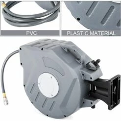 PESCE Dévidoir Mural Automatique, Pour Tuyau D'Air Enrouleur Tuyau D'Eau, Rétractable 20 M Diamètre 9,5 Mm Enrouleur Tuyau Arrosage, Rembobinage Auto Dévidoir Pivotant, En PP Autosuperposée Jardin 9 PESCE Dévidoir Mural Automatique, Pour Tuyau D'Air Enrouleur Tuyau D'Eau, Rétractable 20 M Diamètre 9,5 Mm Enrouleur Tuyau Arrosage, Rembobinage Auto Dévidoir Pivotant, En PP Autosuperposée Jardin -Tuyau d'arrosage Soldes 60169464 3
