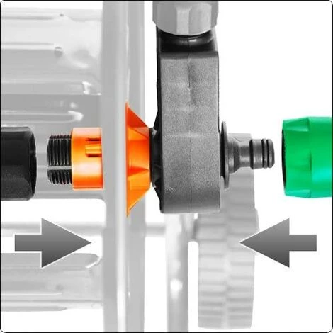 PESCE Schlauchtrommel Enrouleur Mural Réglable Pour Tuyau 1/2" 50 M 4 PESCE Schlauchtrommel Enrouleur Mural Réglable Pour Tuyau 1/2" 50 M – Image 2