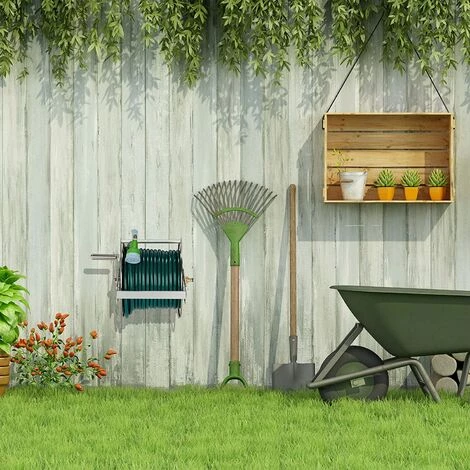 PESCE Enrouleur Pour Tuyau Métal, Dévidoir Vide, Acier Inoxydable & Aluminium, Sol & Mur, 30,5x45x36,5 Cm, Argenté 4 PESCE Enrouleur Pour Tuyau Métal, Dévidoir Vide, Acier Inoxydable & Aluminium, Sol & Mur, 30,5x45x36,5 Cm, Argenté – Image 2