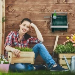 PESCE Enrouleur Pour Tuyau Métal, Dévidoir Vide, Acier Inoxydable & Aluminium, Sol & Mur, 30,5x45x36,5 Cm, Argenté 11 PESCE Enrouleur Pour Tuyau Métal, Dévidoir Vide, Acier Inoxydable & Aluminium, Sol & Mur, 30,5x45x36,5 Cm, Argenté -Tuyau d'arrosage Soldes 60169482 5