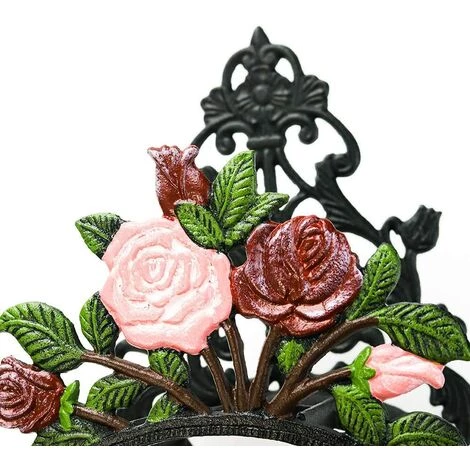 PESCE Support De Tuyau D'arrosage Robuste En Fonte - Peint à La Main - Support Mural Pour Tuyau D'arrosage - Décoration Murale - Enrouleur De Tuyau - Support De Tuyau En Métal 6 PESCE Support De Tuyau D'arrosage Robuste En Fonte - Peint à La Main - Support Mural Pour Tuyau D'arrosage - Décoration Murale - Enrouleur De Tuyau - Support De Tuyau En Métal – Image 4