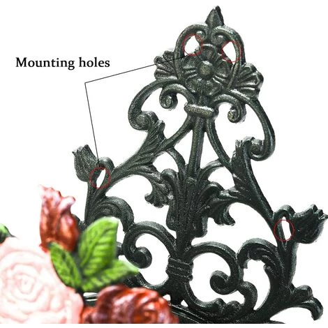 PESCE Support De Tuyau D'arrosage Robuste En Fonte - Peint à La Main - Support Mural Pour Tuyau D'arrosage - Décoration Murale - Enrouleur De Tuyau - Support De Tuyau En Métal 7 PESCE Support De Tuyau D'arrosage Robuste En Fonte - Peint à La Main - Support Mural Pour Tuyau D'arrosage - Décoration Murale - Enrouleur De Tuyau - Support De Tuyau En Métal – Image 5