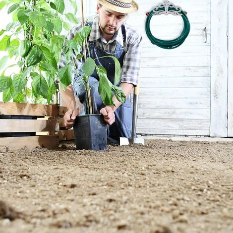 PESCE Support Mural Tuyaux, Aspect Antique, Jardin Etc Entreposage Mural De Tuyaux, Fonte De Fer HxlxP15x36x15cm,Choix De Couleurs 7 PESCE Support Mural Tuyaux, Aspect Antique, Jardin Etc Entreposage Mural De Tuyaux, Fonte De Fer HxlxP15x36x15cm,Choix De Couleurs – Image 5