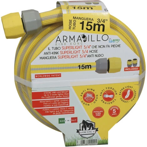 IDROEASY IDRO EASY 2920 - Tuyau Super Léger Tatou Kink Kong 3/4" (19 Mm) X 15 M 4 IDROEASY IDRO EASY 2920 - Tuyau Super Léger Tatou Kink Kong 3/4" (19 Mm) X 15 M – Image 2