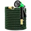 PREMIER Tuyau D'arrosage, Tout Nouveau Tuyau D'arrosage 2021 Extensible 8 M/25 Pieds Avec Raccords En Laiton Massif 3/4", Tissu Extra Résistant - Tuyau Extensible Flexible Avec Buse De Pulvérisation D'eau Gratuite (vert, 8 M/25 Pieds) -Tuyau d'arrosage Soldes 60544076 1