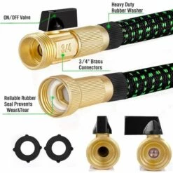 PREMIER Tuyau D'arrosage, Tout Nouveau Tuyau D'arrosage 2021 Extensible 8 M/25 Pieds Avec Raccords En Laiton Massif 3/4", Tissu Extra Résistant - Tuyau Extensible Flexible Avec Buse De Pulvérisation D'eau Gratuite (vert, 8 M/25 Pieds) -Tuyau d'arrosage Soldes 60544076 3