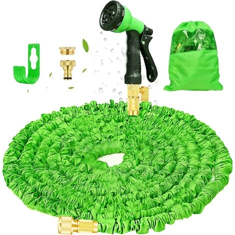 ZOLGINAH Tuyau D'arrosage Extensible 15M/50FT Tuyau Arrosage De Jardin Tuyau Flexible Rétractable Avec Pistolet à 8 Fonctions Pour Jardinage,Laver La Voiture,Arroser,Baigner Animal Etc(Vert) 3 ZOLGINAH Tuyau D'arrosage Extensible 15M/50FT Tuyau Arrosage De Jardin Tuyau Flexible Rétractable Avec Pistolet à 8 Fonctions Pour Jardinage,Laver La Voiture,Arroser,Baigner Animal Etc(Vert)