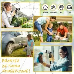 ZOLGINAH Tuyau Arrosage, Tuyau D'arrosage Extensible Avec Pistolet Pulvérisateur 8 Fonctions, Tuyau Magique Extensible, Support De Tuyau, Anti-fuite, Pour Jardinage, Nettoyage, Laver La Voiture (Noir 25FT) 11 ZOLGINAH Tuyau Arrosage, Tuyau D'arrosage Extensible Avec Pistolet Pulvérisateur 8 Fonctions, Tuyau Magique Extensible, Support De Tuyau, Anti-fuite, Pour Jardinage, Nettoyage, Laver La Voiture (Noir 25FT) -Tuyau d'arrosage Soldes 60652558 5