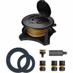 FISKARS® Dévidoir Solid M 20m + Fixation Murale 7 FISKARS® Dévidoir Solid M 20m + Fixation Murale -Tuyau d'arrosage Soldes 60667668 3