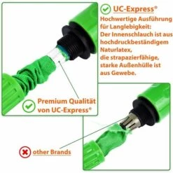AIDUCHO Tuyau D'arrosage Flexible Et Extensible Tuyau D'arrosage Rétractable (100FT) Bleu 11 AIDUCHO Tuyau D'arrosage Flexible Et Extensible Tuyau D'arrosage Rétractable (100FT) Bleu -Tuyau d'arrosage Soldes 60953467 5