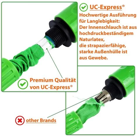 AIDUCHO Tuyau D'arrosage Flexible Et Extensible Tuyau D'arrosage Rétractable (100FT) Bleu 7 AIDUCHO Tuyau D'arrosage Flexible Et Extensible Tuyau D'arrosage Rétractable (100FT) Bleu – Image 5