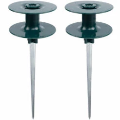 ROSIER Lot De 2 Guides De Tuyau D'arrosage Sur Piquet En Métal Antirouille Avec Revêtement En Zinc Pour Protéger Les Plantes (A),VEBTles