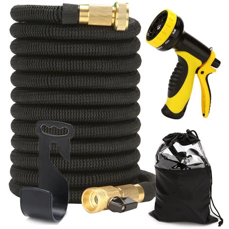 LITZEE Tuyau D'arrosage Flexible De 5 M (50 TF), Tuyau D'eau Flexible Polyvalent, Connecteur En Laiton Sans Usure Et Pommeau De Douche En Métal Adaptateur 3/4 Pour Jardins 4 LITZEE Tuyau D'arrosage Flexible De 5 M (50 TF), Tuyau D'eau Flexible Polyvalent, Connecteur En Laiton Sans Usure Et Pommeau De Douche En Métal Adaptateur 3/4 Pour Jardins – Image 2