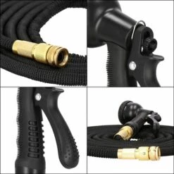 RHAFAYRE Tuyau D'Arrosage Flexible, Crochet De Tuyau, 8 Fonctions, 2 Raccords De 3/4", Tuyau Flexible Pour Arrosage Des Plantes,Lavage De Voiture, Piscine (7.5M) -Tuyau d'arrosage Soldes 61352429 3