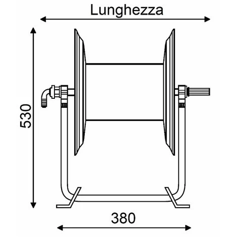 LEM SELECT Enrouleur Métallique Sur Base AMA Pour 100 M De Tuyau 1/2" 4 LEM SELECT Enrouleur Métallique Sur Base AMA Pour 100 M De Tuyau 1/2" – Image 2