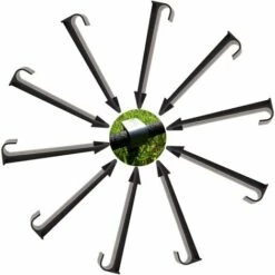 CLEGGFR Ancre De Tuyau Piquet Ancrage Supports De Fixation Au Sol Pour Tuyau D'arrosage 50 Pièces LO-Ron