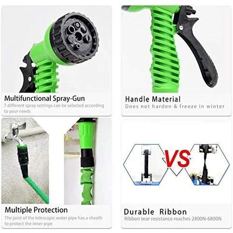 ZOLGINAH Tuyau D'arrosage,Tuyau D'arrosage Flexible,Tuyau D'arrosage Extensible Vert,Multifonctionnelles Tuyau Extensible Tuyau D'arrosage Extensible Rétractable (75FT: 22.5M, Vert) 5 ZOLGINAH Tuyau D'arrosage,Tuyau D'arrosage Flexible,Tuyau D'arrosage Extensible Vert,Multifonctionnelles Tuyau Extensible Tuyau D'arrosage Extensible Rétractable (75FT: 22.5M, Vert) – Image 3