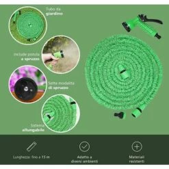 SINCèREETALI Tuyau D'arrosage Extensible Pour Jardin, Tuyau Pliable Avec Crochet, 7 Fonctions, Tuyau D'arrosage Extensible Avec 7 Jets Pour Jardinage, Extérieur 15 M. 11 SINCèREETALI Tuyau D'arrosage Extensible Pour Jardin, Tuyau Pliable Avec Crochet, 7 Fonctions, Tuyau D'arrosage Extensible Avec 7 Jets Pour Jardinage, Extérieur 15 M. -Tuyau d'arrosage Soldes 63821423 5