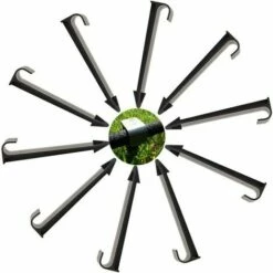 FOZIY Ancre De Tuyau Piquet Ancrage Supports De Fixation Au Sol Pour Tuyau D'arrosage 50 Pièces,noir,11cm,Fonepro
