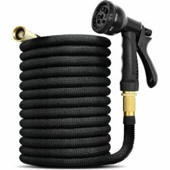 BAICCCF Tuyau D'arrosage De 22,5 M, Tuyau D'arrosage Avec Buse à 8 Fonctions Et Latex Durable à 3 Couches, Léger Anti-torsion, Parfait Pour L'arrosage Et Le Nettoyage