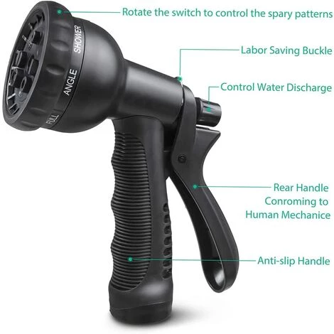 BAICCCF Tuyau D'arrosage De 22,5 M, Tuyau D'arrosage Avec Buse à 8 Fonctions Et Latex Durable à 3 Couches, Léger Anti-torsion, Parfait Pour L'arrosage Et Le Nettoyage 4 BAICCCF Tuyau D'arrosage De 22,5 M, Tuyau D'arrosage Avec Buse à 8 Fonctions Et Latex Durable à 3 Couches, Léger Anti-torsion, Parfait Pour L'arrosage Et Le Nettoyage – Image 2