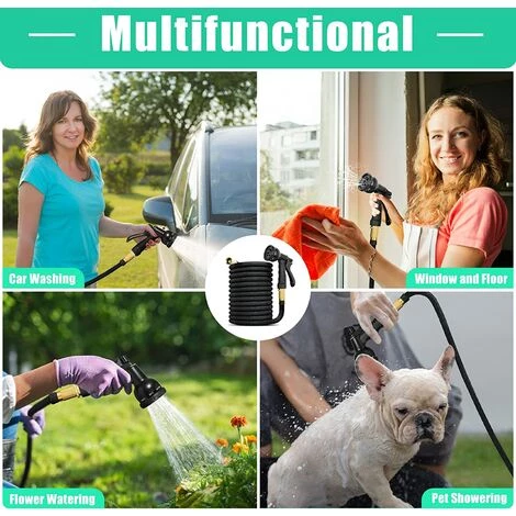 BAICCCF Tuyau D'arrosage De 22,5 M, Tuyau D'arrosage Avec Buse à 8 Fonctions Et Latex Durable à 3 Couches, Léger Anti-torsion, Parfait Pour L'arrosage Et Le Nettoyage 7 BAICCCF Tuyau D'arrosage De 22,5 M, Tuyau D'arrosage Avec Buse à 8 Fonctions Et Latex Durable à 3 Couches, Léger Anti-torsion, Parfait Pour L'arrosage Et Le Nettoyage – Image 5