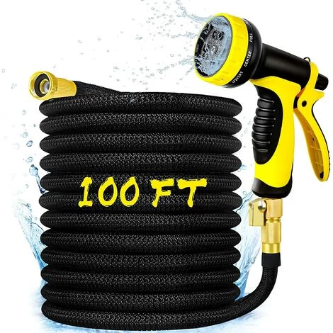 BAICCCF Tuyau D'arrosage 30 M, Tuyau D'arrosage Extensible, Extensible Avec Buse 10 Fonctions, Latex Durable 4 Couches, Raccords En Laiton Massif, Tissu Extra Résistant, Tuyau D'arrosage Léger Pour L'arrosage 3 BAICCCF Tuyau D'arrosage 30 M, Tuyau D'arrosage Extensible, Extensible Avec Buse 10 Fonctions, Latex Durable 4 Couches, Raccords En Laiton Massif, Tissu Extra Résistant, Tuyau D'arrosage Léger Pour L'arrosage