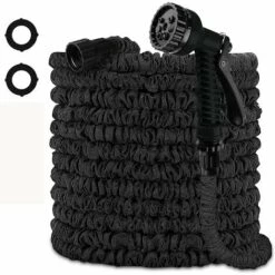 BAICCCF Tuyau D'arrosage Extensible De 22,5 M, Tuyau D'arrosage Portable Léger Et Flexible Avec Pulvérisateur à 7 Buses Pour Le Nettoyage De L'arrosage Du Jardinage (75FT, NOIR)