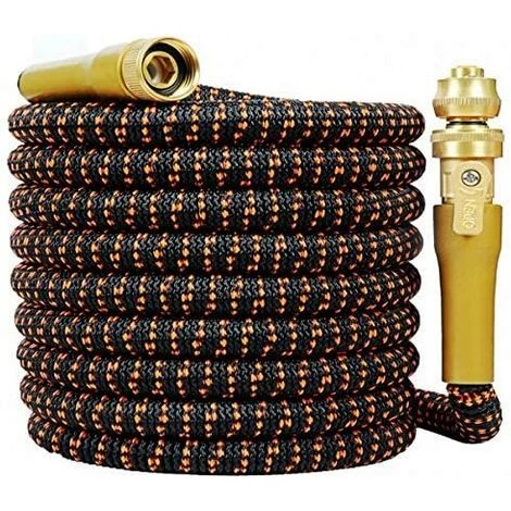 BAICCCF Tuyau D'arrosage Extensible De 15 M Amélioré, Tuyau Extensible 3750D Le Plus Solide, Tuyau D'eau Super Flexible Avec Buse En Laiton Massif De 3/4" Et Latex Durable à 4 Couches. 3 BAICCCF Tuyau D'arrosage Extensible De 15 M Amélioré, Tuyau Extensible 3750D Le Plus Solide, Tuyau D'eau Super Flexible Avec Buse En Laiton Massif De 3/4" Et Latex Durable à 4 Couches.