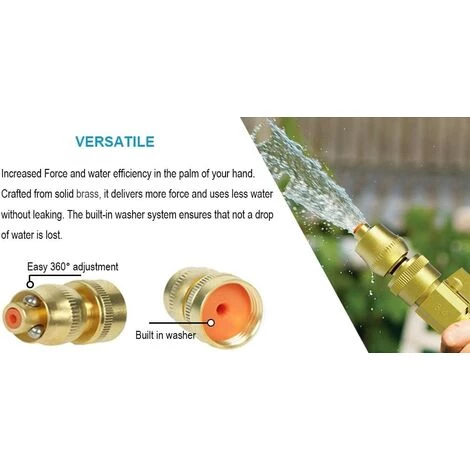 BAICCCF Tuyau D'arrosage Extensible De 15 M Amélioré, Tuyau Extensible 3750D Le Plus Solide, Tuyau D'eau Super Flexible Avec Buse En Laiton Massif De 3/4" Et Latex Durable à 4 Couches. 6 BAICCCF Tuyau D'arrosage Extensible De 15 M Amélioré, Tuyau Extensible 3750D Le Plus Solide, Tuyau D'eau Super Flexible Avec Buse En Laiton Massif De 3/4" Et Latex Durable à 4 Couches. – Image 4