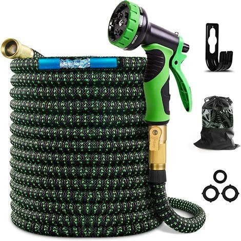 BAICCCF Tuyau D'arrosage Extensible De 22,5 M, Tuyau D'arrosage Flexible Avec Buse De Pulvérisation à 10 Fonctions Et Raccords En Laiton De 2 Cm, Latex Rétractable à 4 Couches, Tuyau D'arrosage Léger Sans Plis Pour L'arrosage Et Le Lavage 3 BAICCCF Tuyau D'arrosage Extensible De 22,5 M, Tuyau D'arrosage Flexible Avec Buse De Pulvérisation à 10 Fonctions Et Raccords En Laiton De 2 Cm, Latex Rétractable à 4 Couches, Tuyau D'arrosage Léger Sans Plis Pour L'arrosage Et Le Lavage