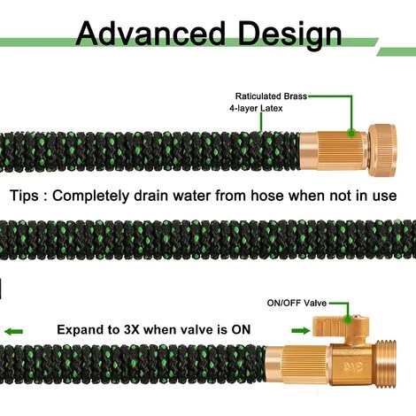 BAICCCF Tuyau D'arrosage Extensible De 22,5 M, Tuyau D'arrosage Flexible Avec Buse De Pulvérisation à 10 Fonctions Et Raccords En Laiton De 2 Cm, Latex Rétractable à 4 Couches, Tuyau D'arrosage Léger Sans Plis Pour L'arrosage Et Le Lavage 6 BAICCCF Tuyau D'arrosage Extensible De 22,5 M, Tuyau D'arrosage Flexible Avec Buse De Pulvérisation à 10 Fonctions Et Raccords En Laiton De 2 Cm, Latex Rétractable à 4 Couches, Tuyau D'arrosage Léger Sans Plis Pour L'arrosage Et Le Lavage – Image 4