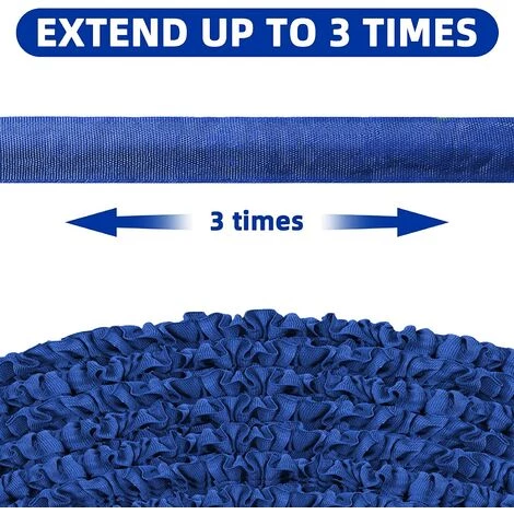 BAICCCF Tuyau D'arrosage Extensible De 30 M, Tuyau D'arrosage Portable Léger Et Flexible Avec Pulvérisateur à 7 Buses Pour Le Nettoyage De L'arrosage Du Jardinage (100FT, BLUE) 5 BAICCCF Tuyau D'arrosage Extensible De 30 M, Tuyau D'arrosage Portable Léger Et Flexible Avec Pulvérisateur à 7 Buses Pour Le Nettoyage De L'arrosage Du Jardinage (100FT, BLUE) – Image 3
