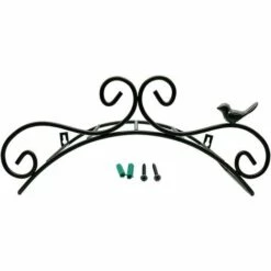 MEZHENG Support De Tuyau Support Mural Support De Tuyau De Jardin Supports De Suspension Fixés Au Mur Décoratif Support De Tuyau De Jardin En Fonte (34.8 X 17 X 16 Cm, Noir)