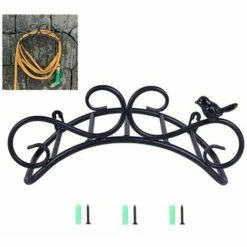 GroupM Porte-tuyau D'eau Noir Porte-tuyau D'eau En Fer Forgé Rétro Porte-tuyau D'eau En Fonte Oiseau Pratique Jardin Cour Adapté