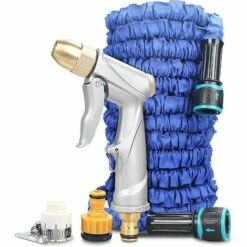 Cisea 1pcs Tuyau D'Arrosage, 7.5Meters (L'eau Est Passée)Tuyau D'Arrosage Pistolet, Jardin Irrigation Adaptateur Système, Tuyau Extensible Tuyau D'Eau Pieds, Arrosage De Jardin, 2.5 Meter 3 Fois Extensible