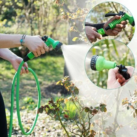 ZOLGINAH Tuyau Arrosage - Tuyau D'arrosage Extensible 15m Avec 7 Fonctions Pistolet - Tuyau Flexible Et Rétractable Jardinage Pelouse Plante Fleur 6 ZOLGINAH Tuyau Arrosage - Tuyau D'arrosage Extensible 15m Avec 7 Fonctions Pistolet - Tuyau Flexible Et Rétractable Jardinage Pelouse Plante Fleur – Image 4