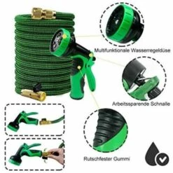 PREMIER Tuyau D'arrosage Flexible 45m 150FT Tuyau Flexible Extensible Tuyau Flexible Flexi Pour Eau Douche Multifonction Flexible 7 Fonctions Pour Jardin - Bleu -Tuyau d'arrosage Soldes 63956601 4