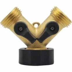 CSPARKV Tuyau D'arrosage Joint En Cuivre Fileté De Type Y De 3/4 "à Double Passage Vanne De Dérivation D'eau à Double Passage En Cuivre Joint En Cuivre Fileté Standard Américain